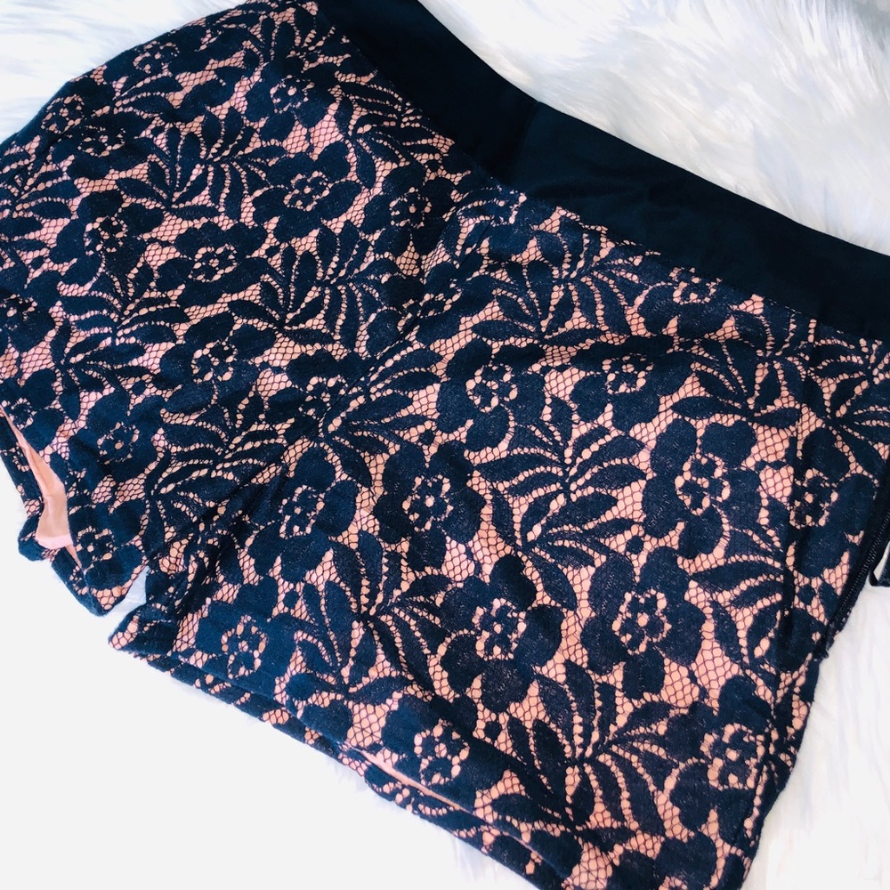 French Connection lace overlay shorts